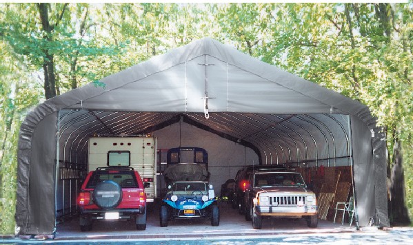 28'Wx20'Lx20'H fabric car shelter